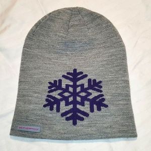 Weatherproof Purple Snowflake Beanie. Sz. OS